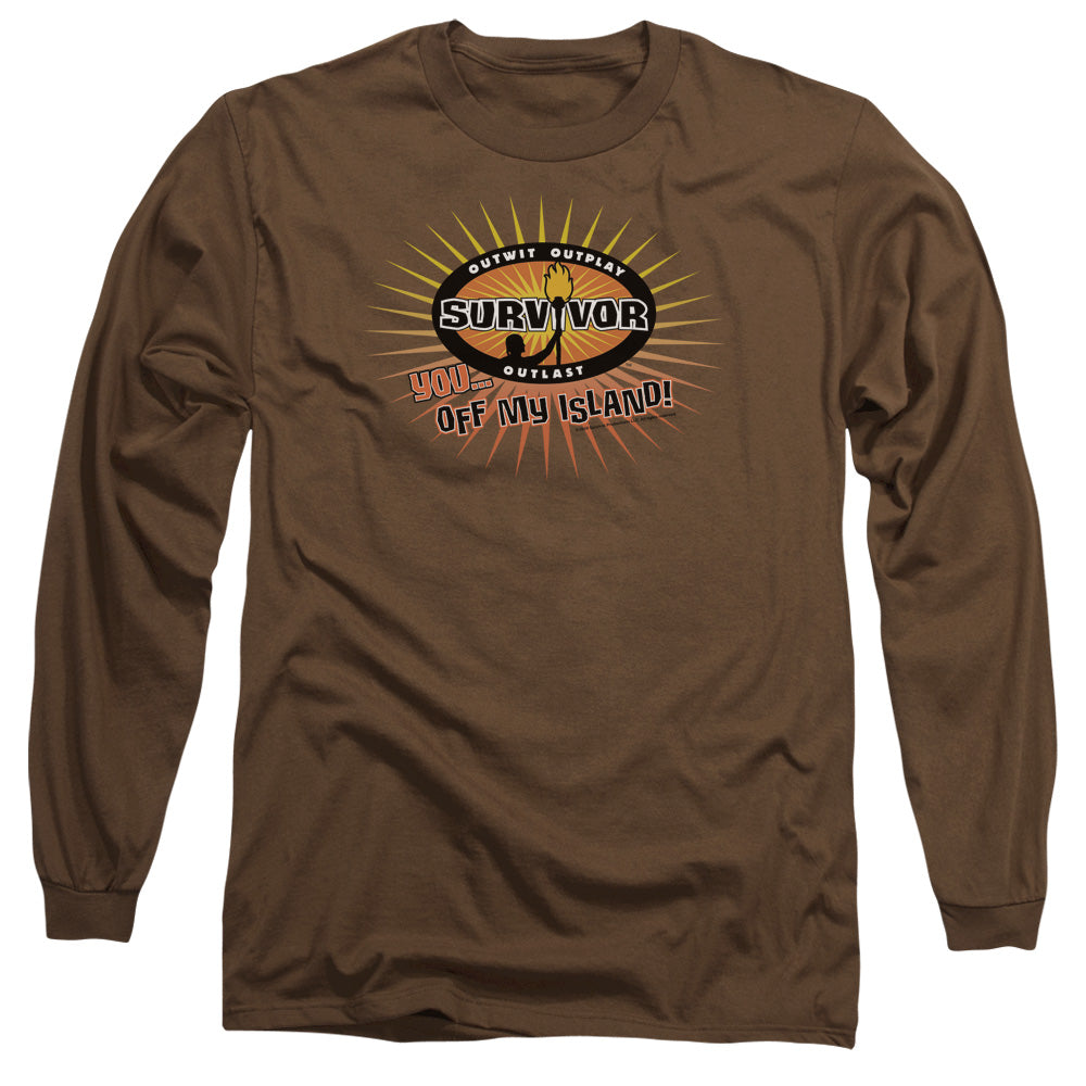 SURVIVOR/OFF MY ISLAND - L/S ADULT 18/1 - COFFEE
