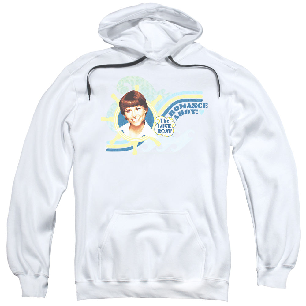 LOVE BOAT/ROMANCE AHOY - ADULT PULLOVER HOODIE - WHITE