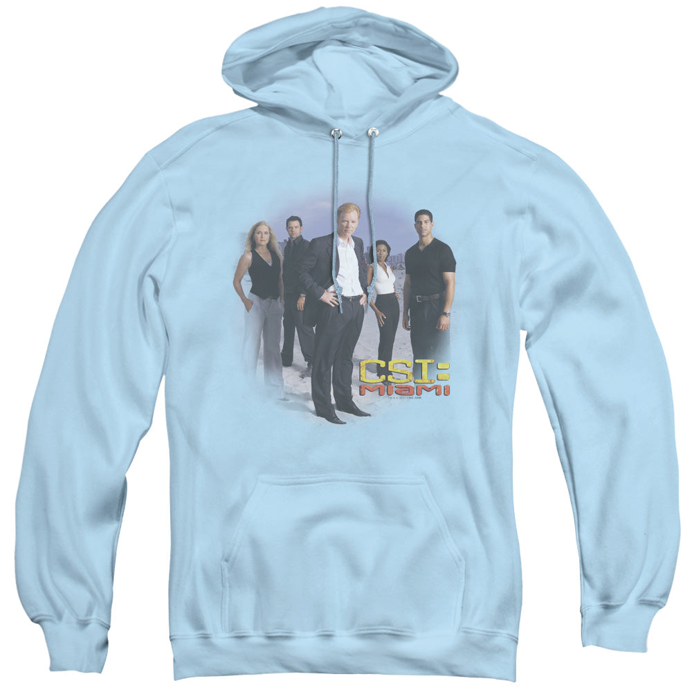 CSI/MIAMI CAST - ADULT PULLOVER HOODIE - LIGHT BLUE