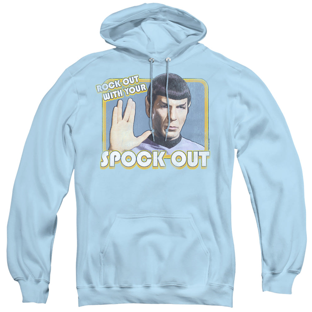 STAR TREK/SPOCK OUT - ADULT PULLOVER HOODIE - LIGHT BLUE
