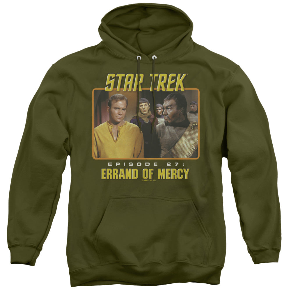 ST ORIGINAL/EPISODE 27 - ADULT PULLOVER HOODIE - MILITARY GREEN