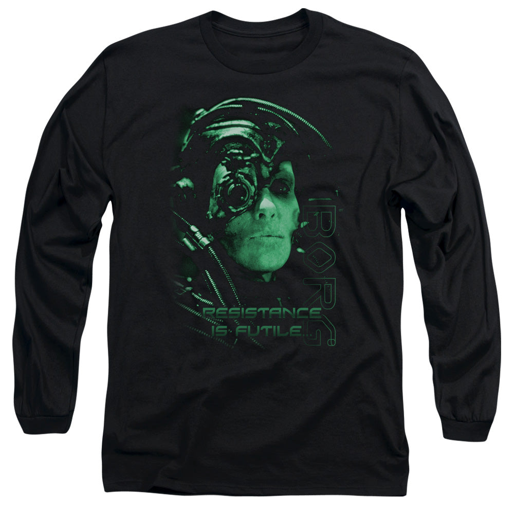 STAR TREK/RESISTANCE IS FUTILE - L/S ADULT 18/1 - BLACK