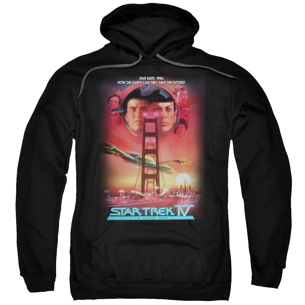STAR TREK/THE VOYAGE HOME(MOVIE) - ADULT PULLOVER HOODIE - BLACK