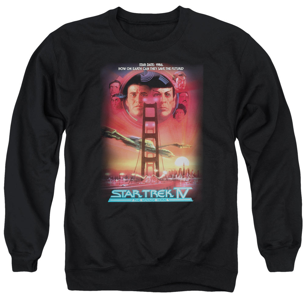 STAR TREK/THE VOYAGE HOME(MOVIE) - ADULT CREWNECK SWEATSHIRT - BLACK