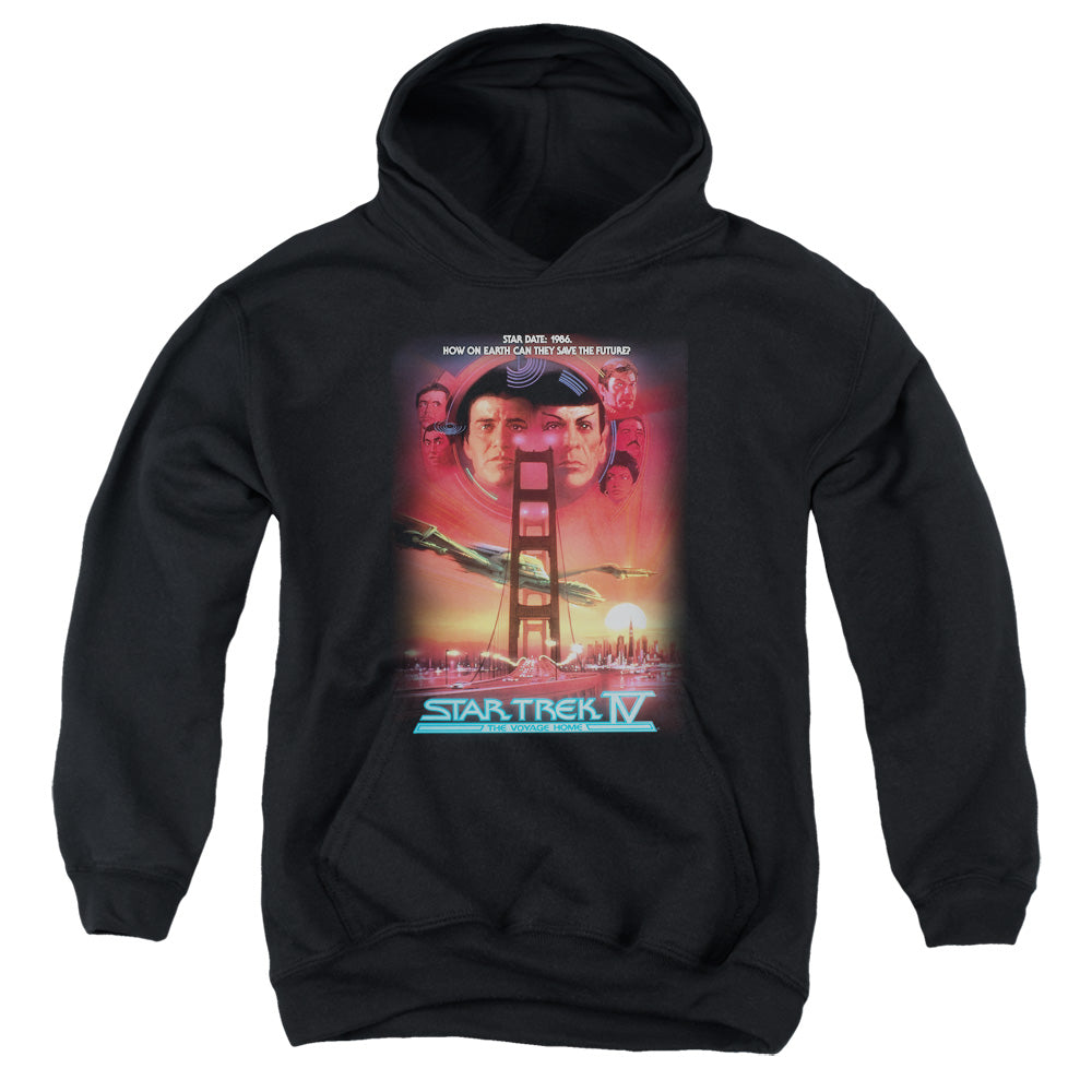 STAR TREK/THE VOYAGE HOME(MOVIE) - YOUTH PULLOVER HOODIE - BLACK