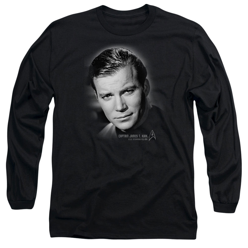 STAR TREK/CAPTAIN KIRK PORTRAIT - L/S ADULT 18/1 - BLACK