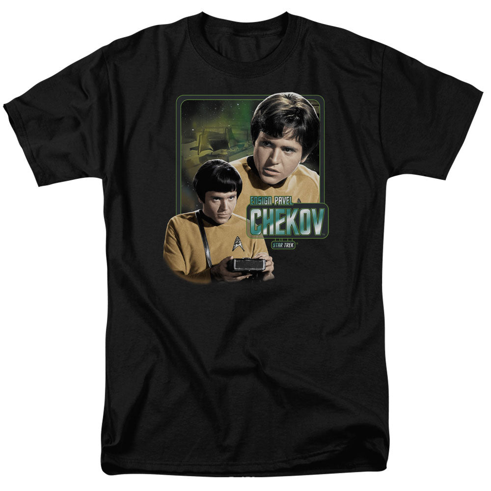STAR TREK/ENSIGN CHEKOV - S/S ADULT 18/1 - BLACK