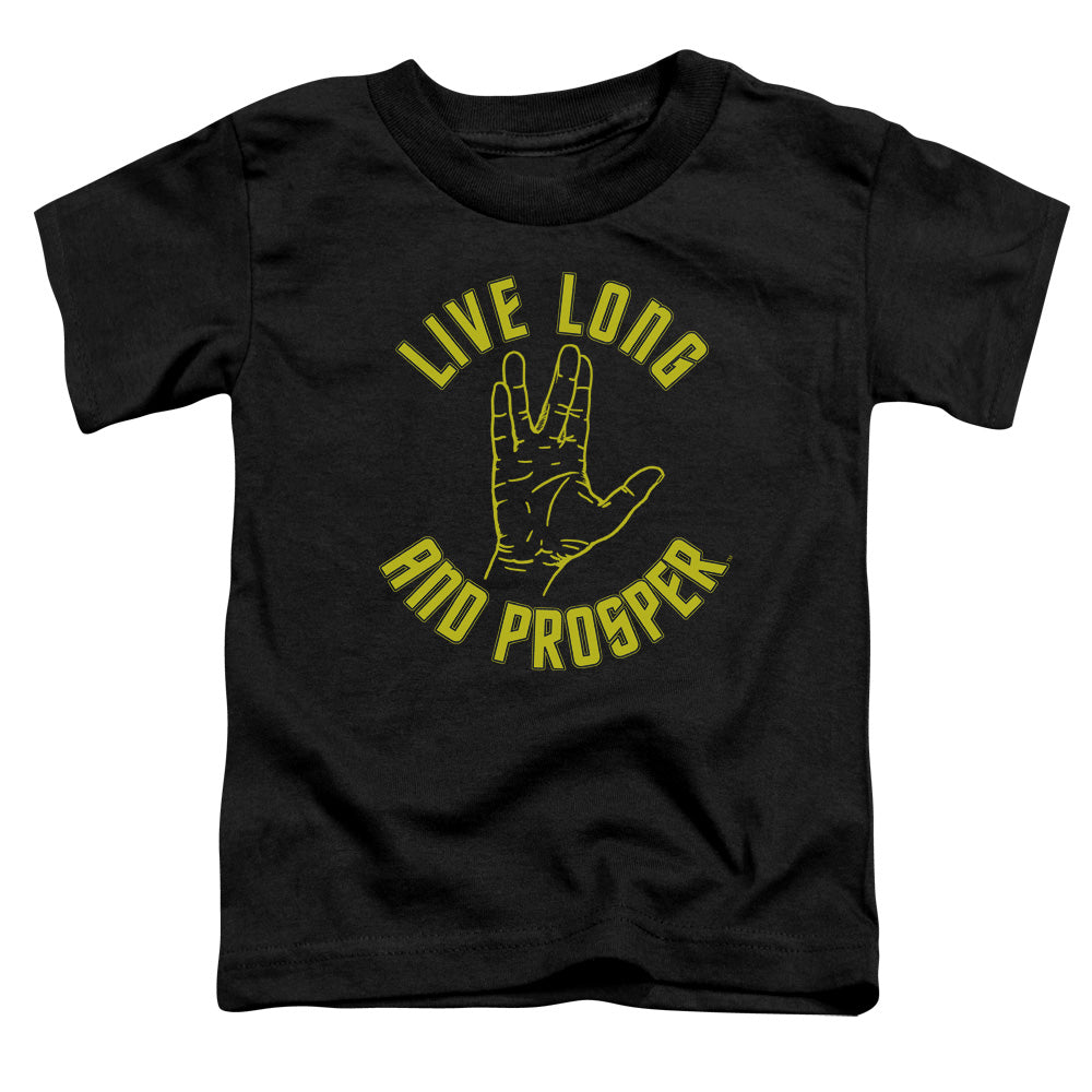 STAR TREK/LIVE LONG HAND - S/S TODDLER TEE - BLACK