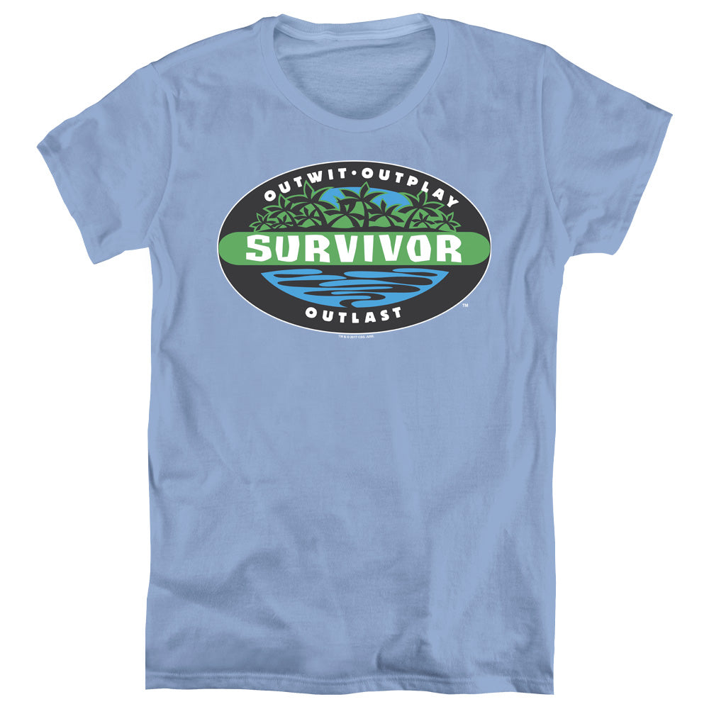 SURVIVOR/BORNEO - S/S WOMENS TEE - CAROLINA BLUE