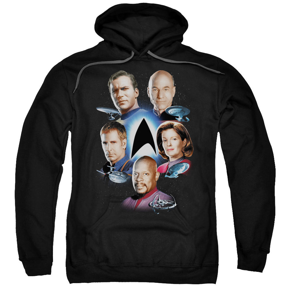 STAR TREK/STARFLEET'S FINEST - ADULT PULLOVER HOODIE - BLACK