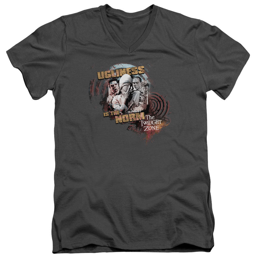 TWILIGHT ZONE/THE NORM - S/S ADULT V-NECK 30/1 - CHARCOAL