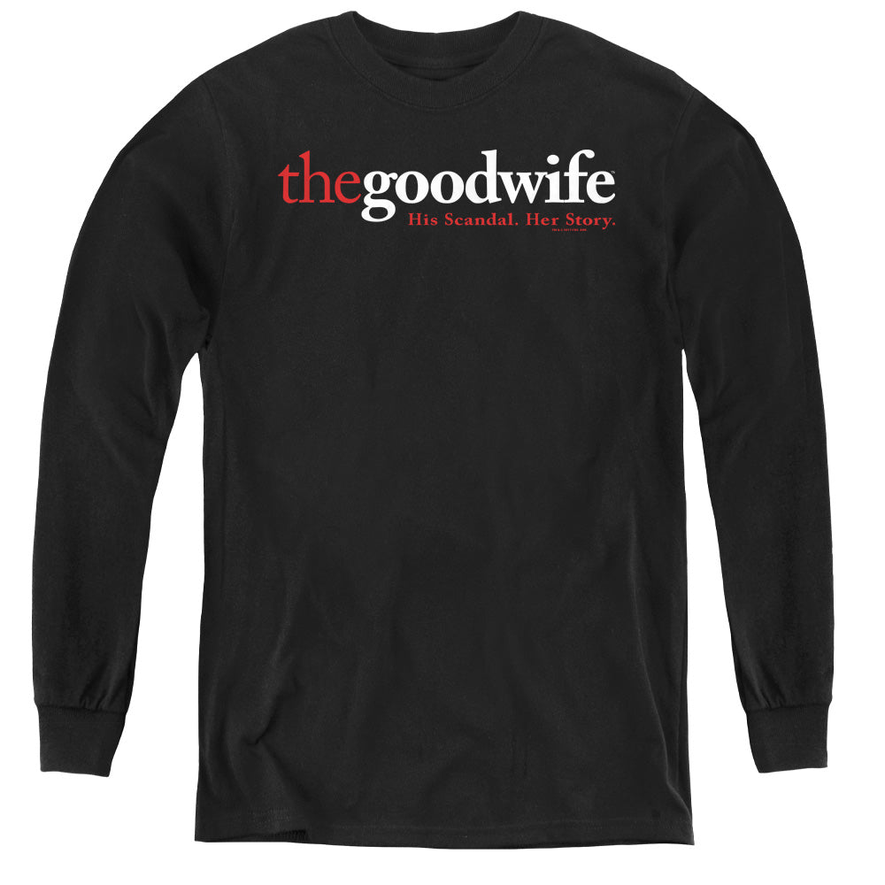 THE GOOD WIFE/LOGO - YOUTH LONG SLEEVE TEE - BLACK
