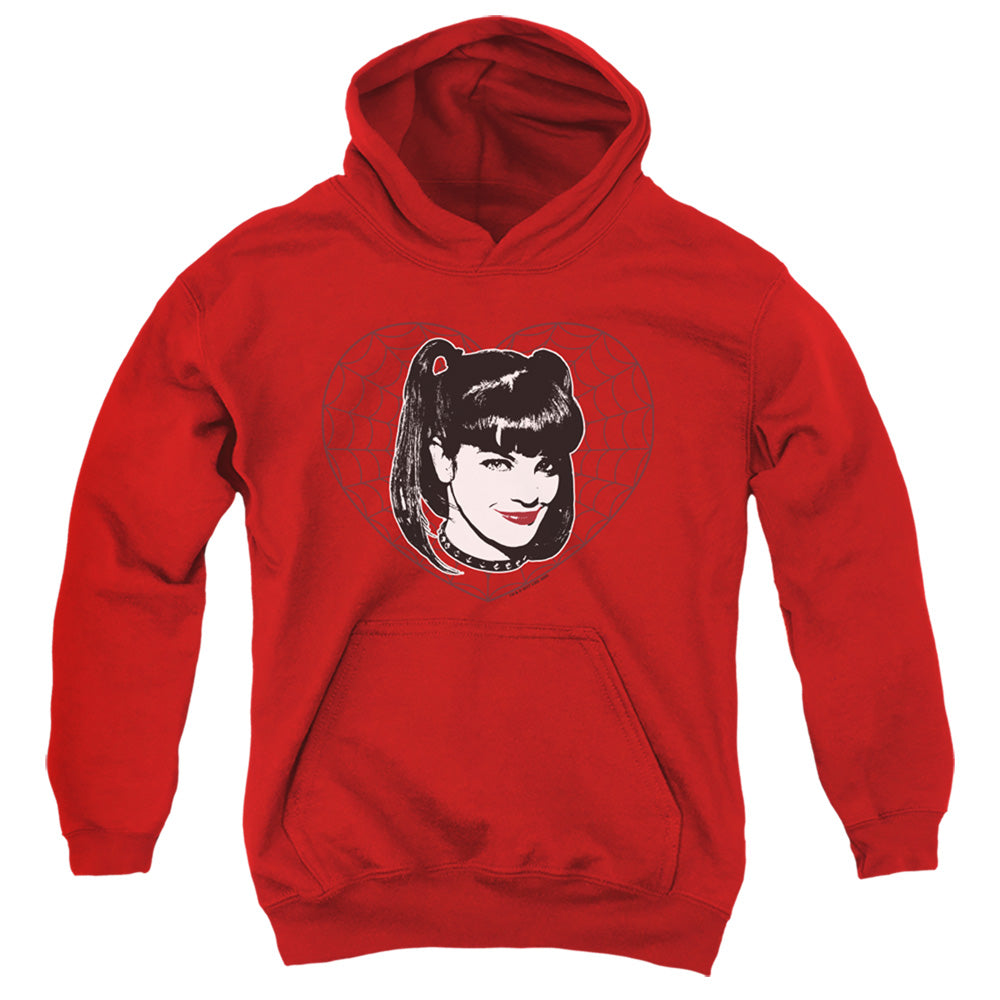 NCIS/ABBY HEART - YOUTH PULLOVER HOODIE - RED