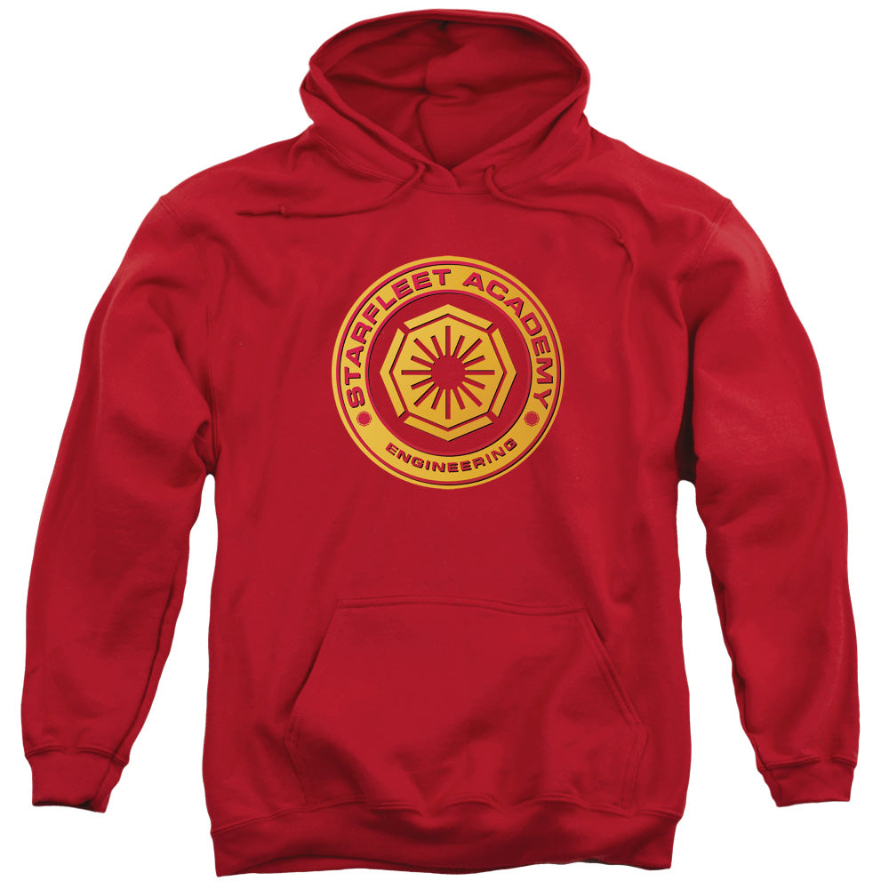 STAR TREK/ENGINEERING - ADULT PULLOVER HOODIE - RED