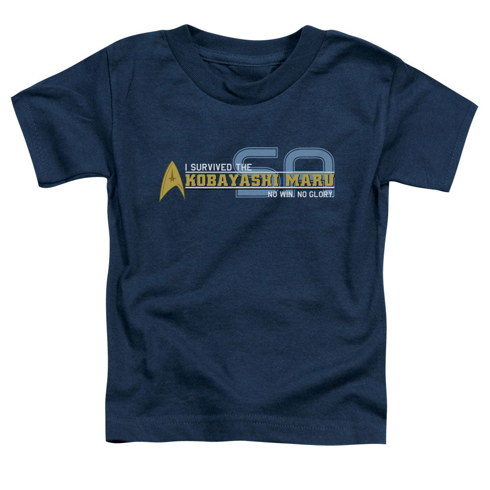 STAR TREK/I SURVIVED - S/S TODDLER TEE - NAVY
