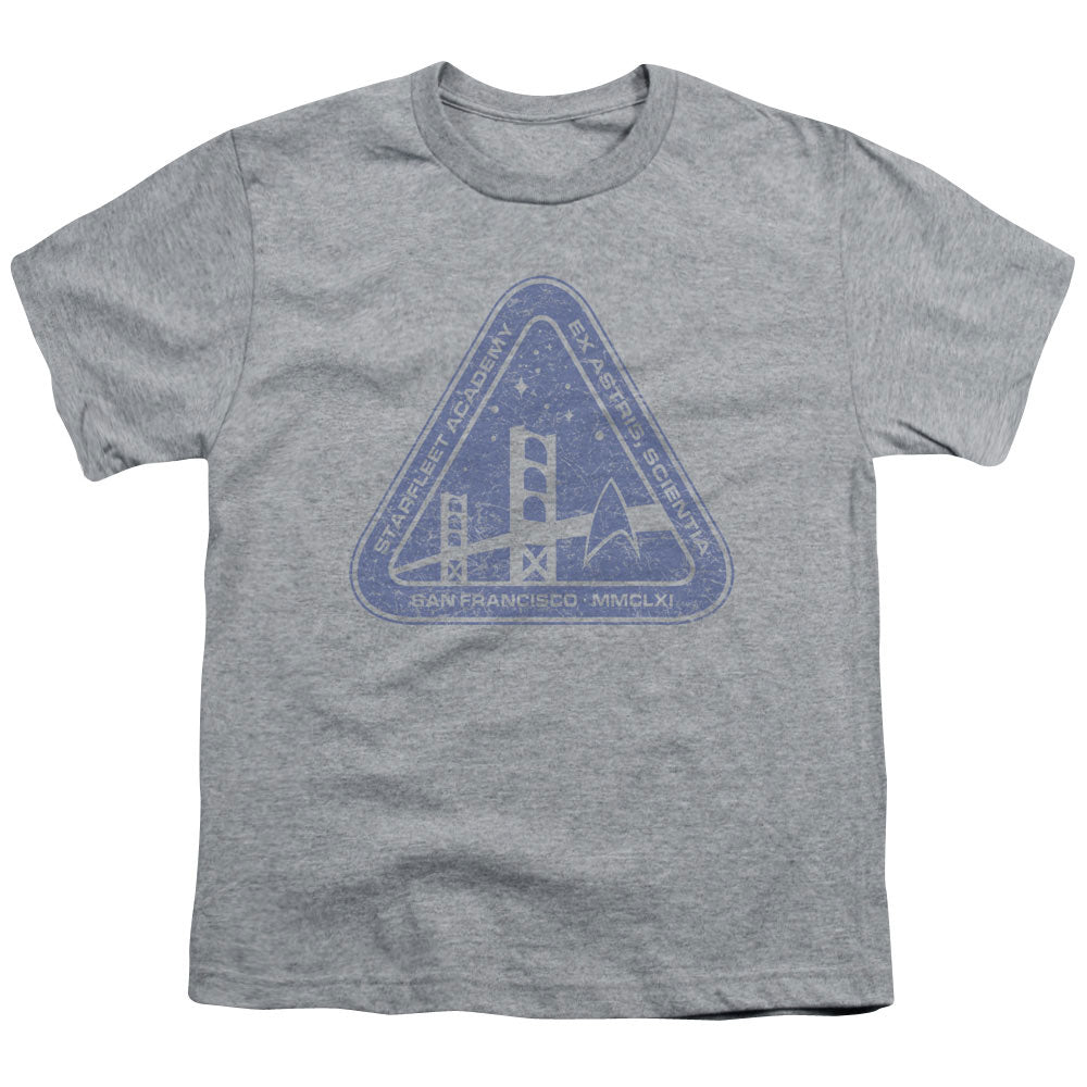 STAR TREK/DISTRESSED LOGO - S/S YOUTH 18/1 - ATHLETIC HEATHER