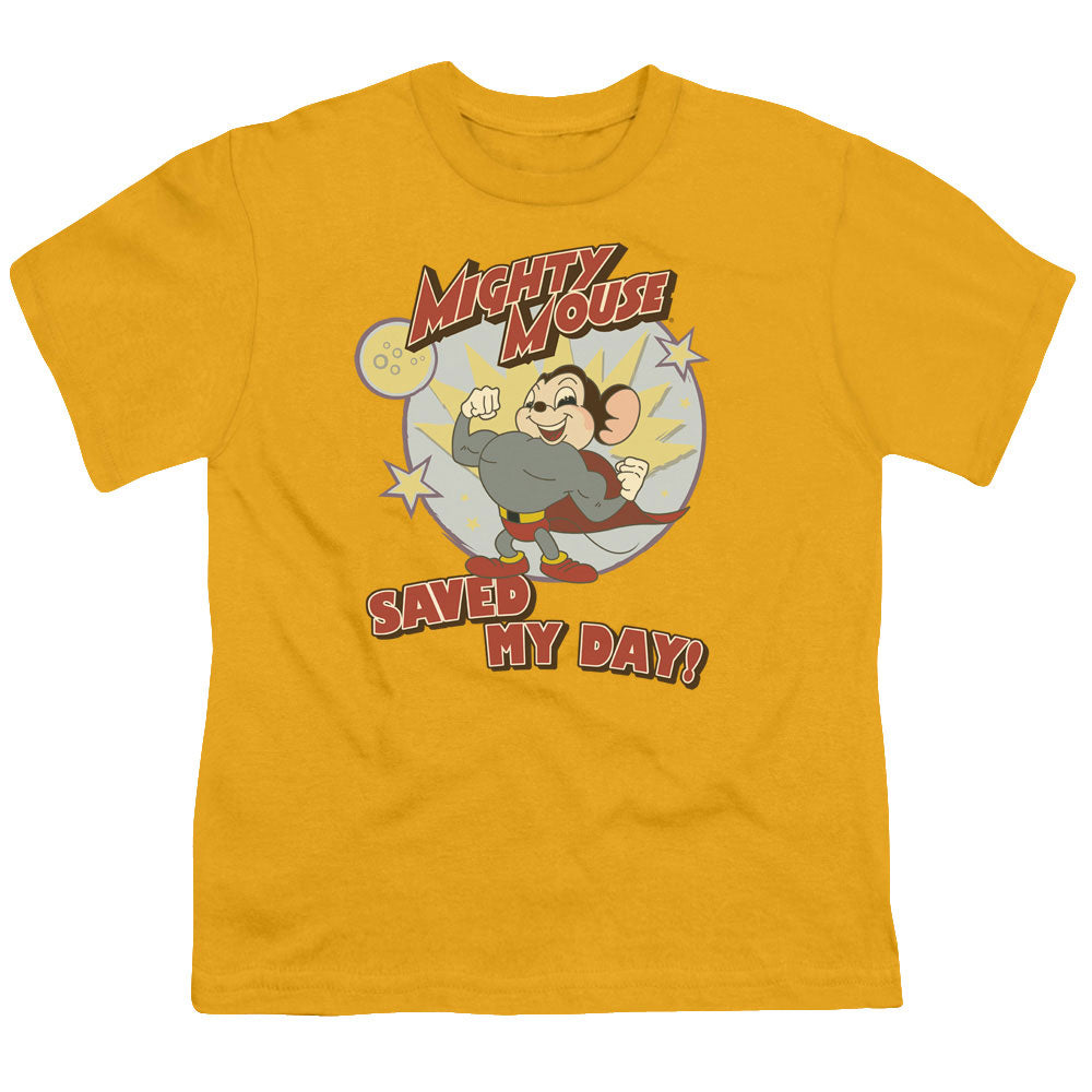 MIGHTY MOUSE/VINTAGE DAY - S/S YOUTH 18/1 - GOLD