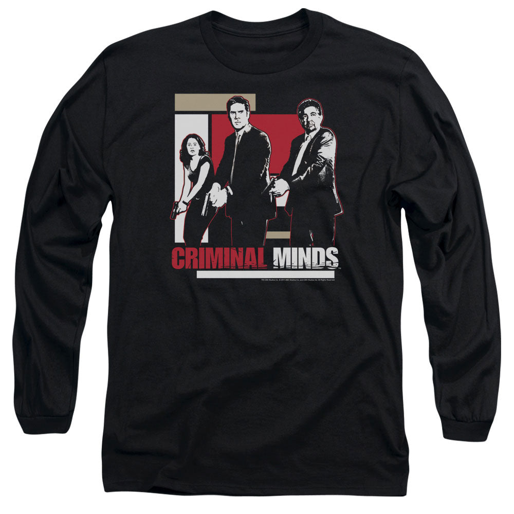 CRIMINAL MINDS/GUNS DRAWN - L/S ADULT 18/1 - BLACK