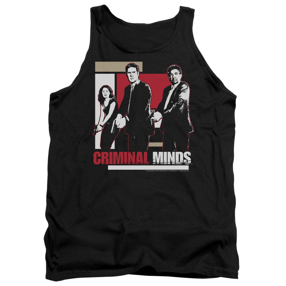 CRIMINAL MINDS/GUNS DRAWN - ADULT TANK - BLACK