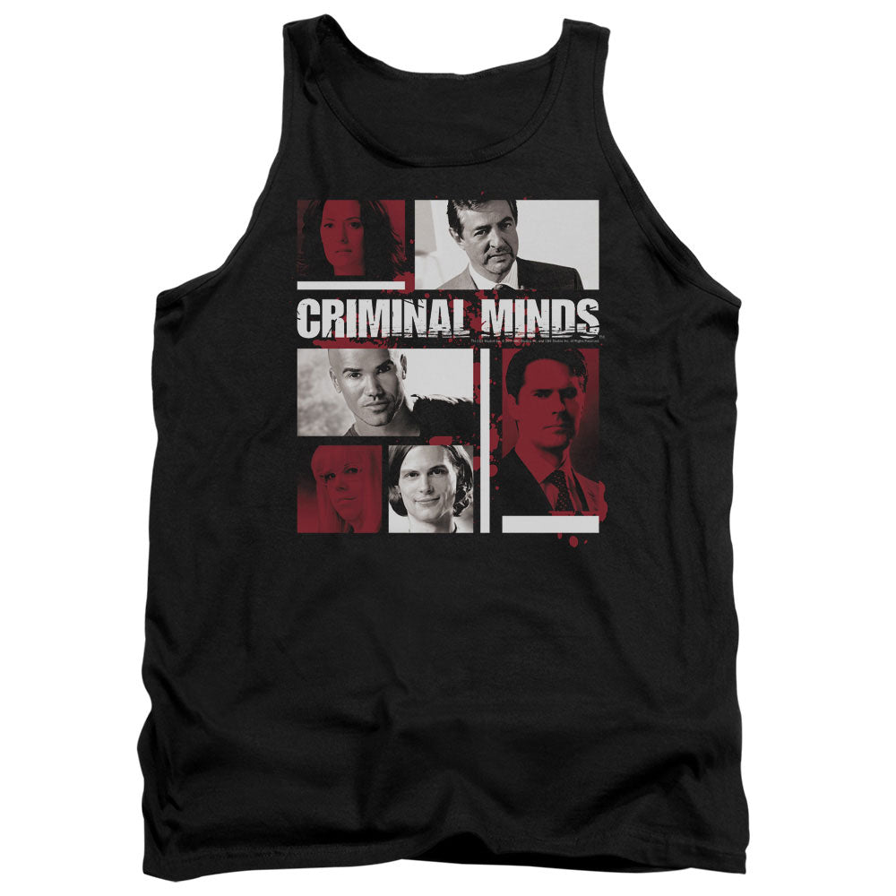 CRIMINAL MINDS/CHARACTER BOXES - ADULT TANK - BLACK