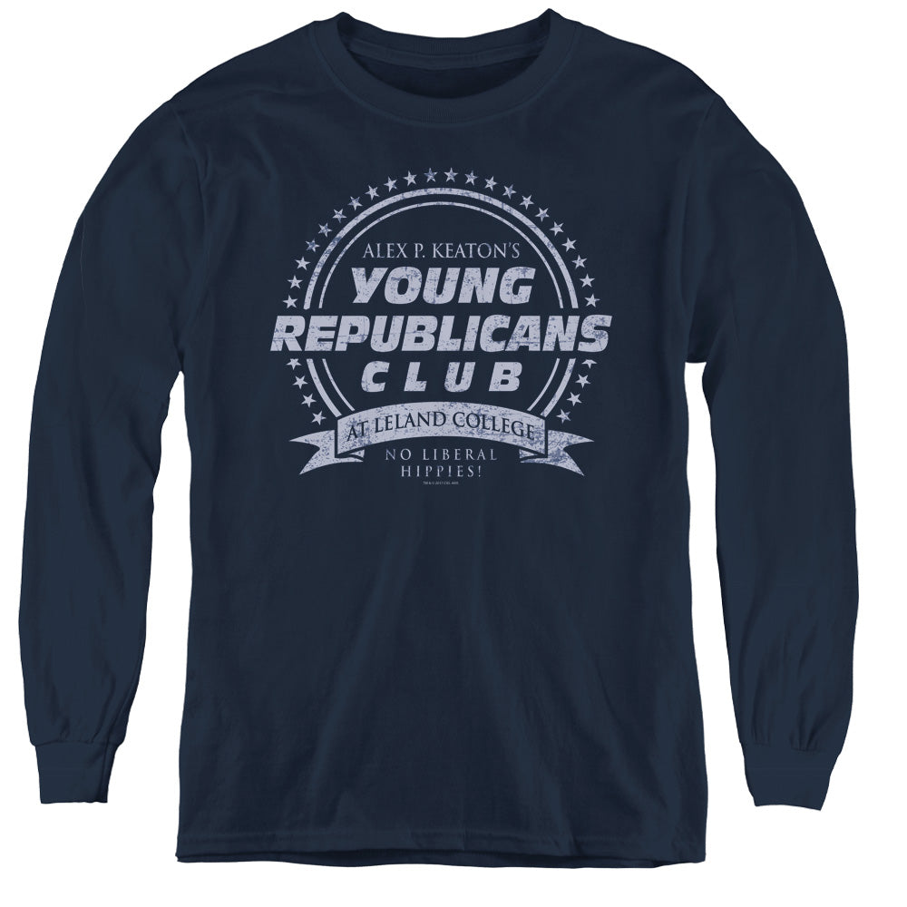 FAMILY TIES/YOUNG REPUBLICANS CLUB - YOUTH LONG SLEEVE TEE - NAVY