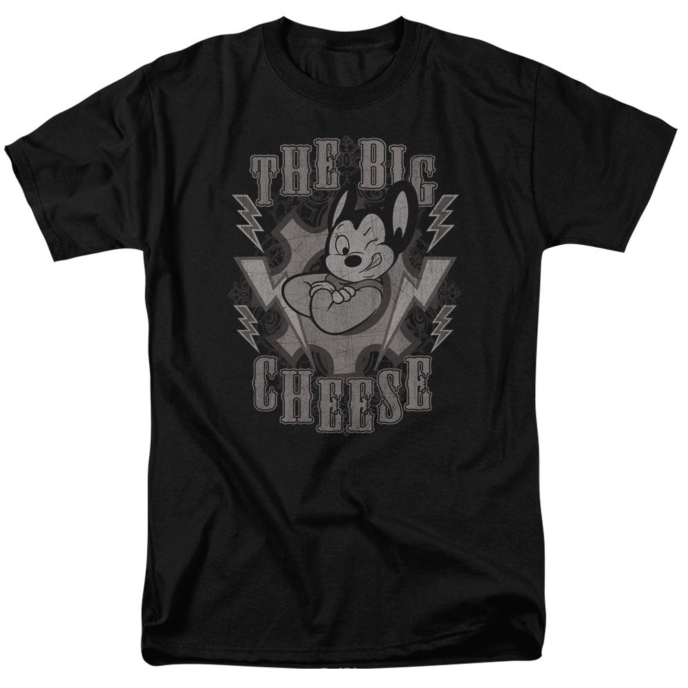 MIGHTY MOUSE/THE BIG CHEESE - S/S ADULT 18/1 - BLACK