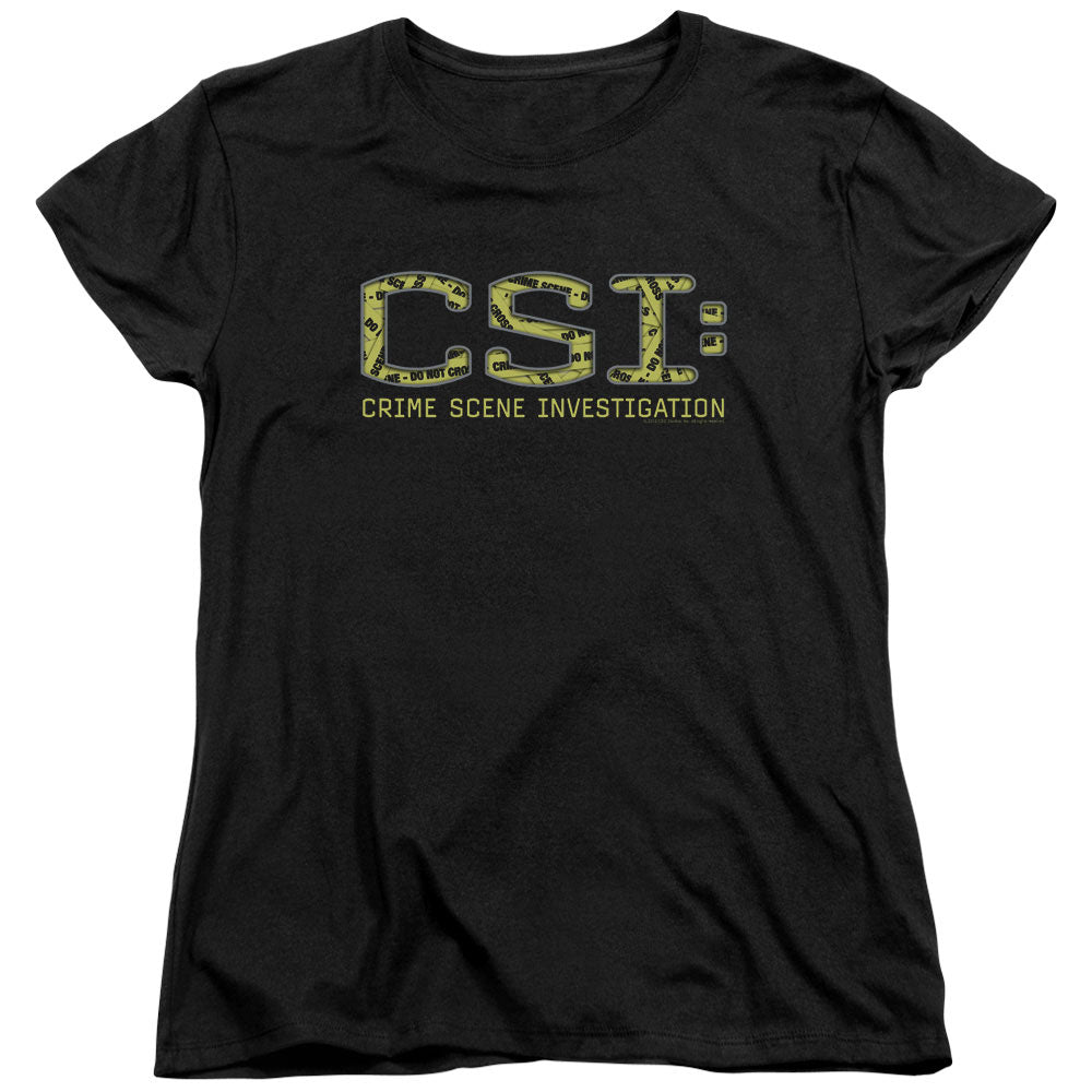 CSI/COLLAGE LOGO - S/S WOMENS TEE - BLACK