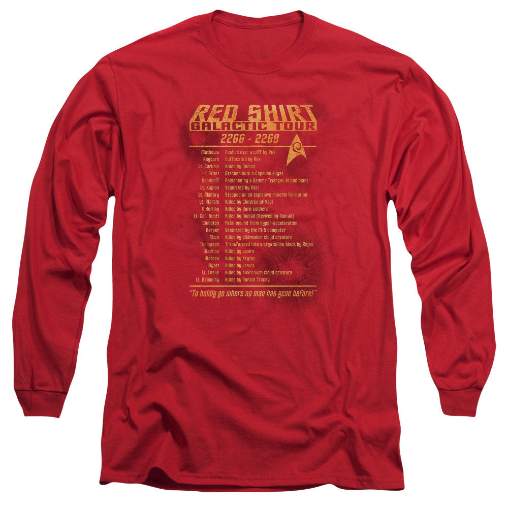 STAR TREK/RED SHIRT TOUR - L/S ADULT 18/1 - RED