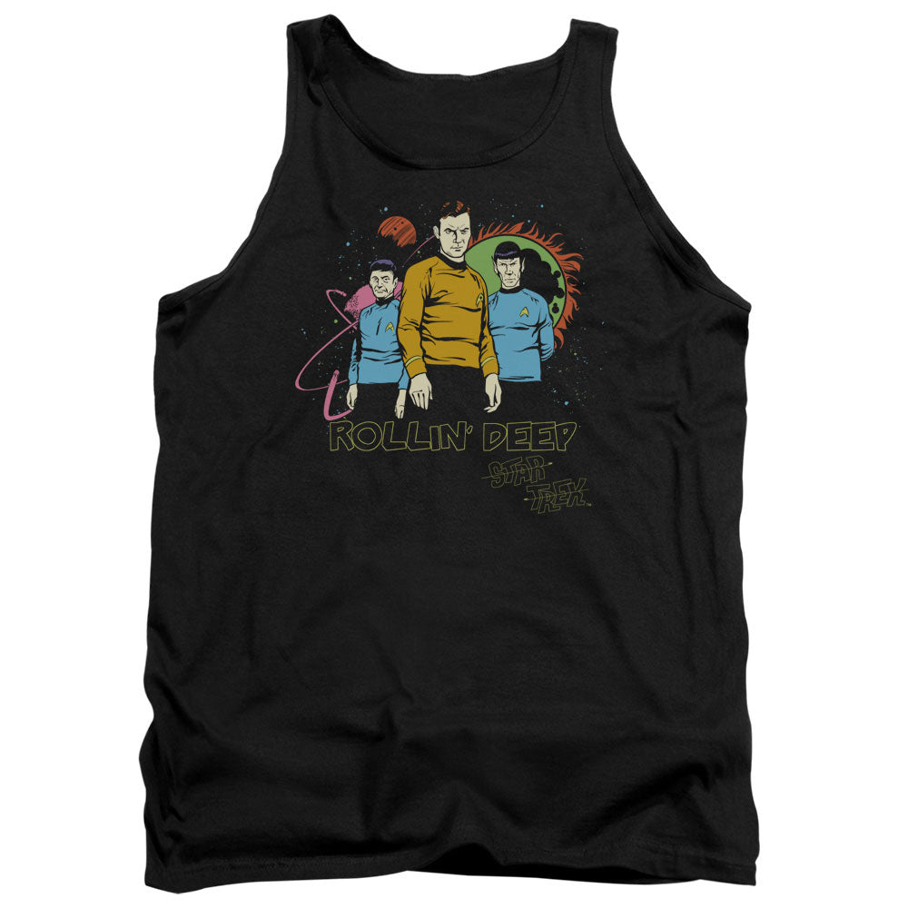 STAR TREK/ROLLIN DEEP - ADULT TANK - BLACK