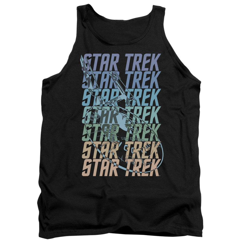 STAR TREK/MULTI LOGO ENTERPRISE - ADULT TANK - BLACK