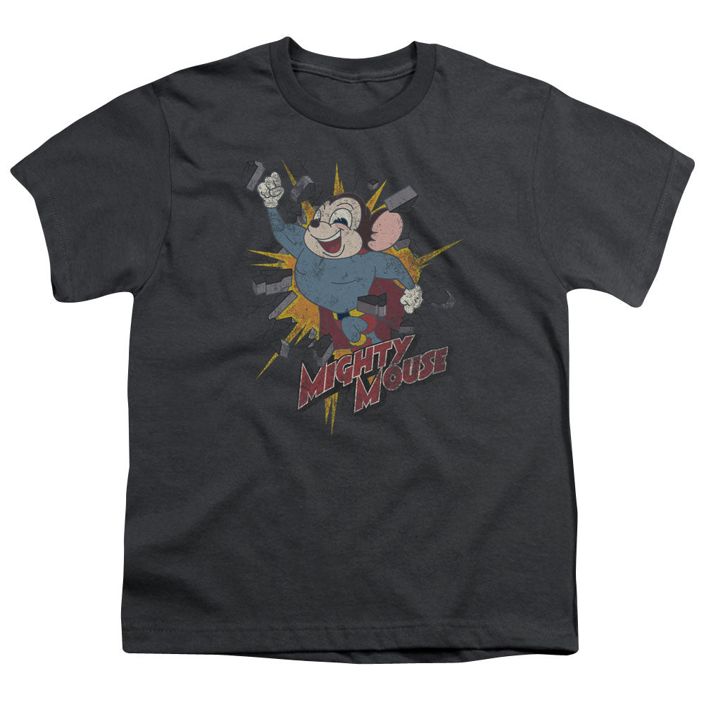 MIGHTY MOUSE/BREAK THROUGH - S/S YOUTH 18/1 - CHARCOAL