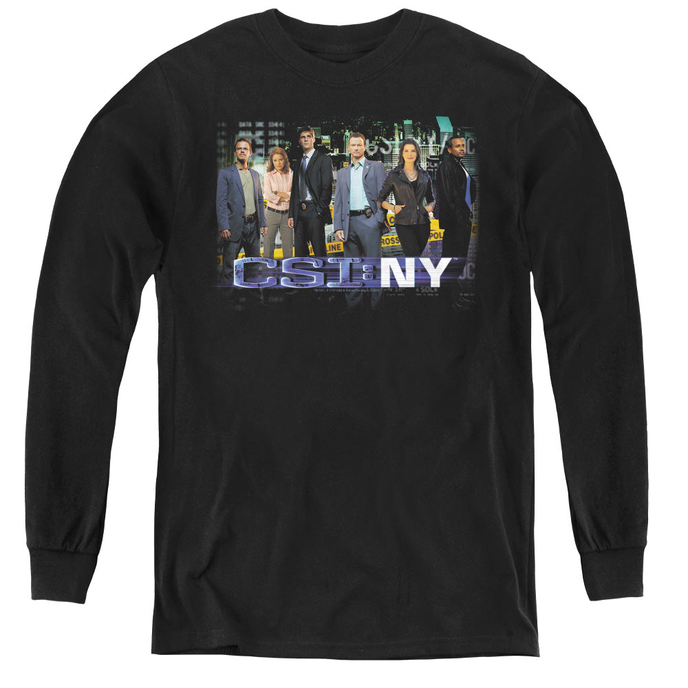 CSI NY/CAST - YOUTH LONG SLEEVE TEE - BLACK