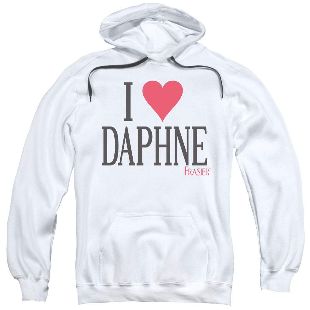 FRASIER/I HEART DAPHNE - ADULT PULLOVER HOODIE - WHITE