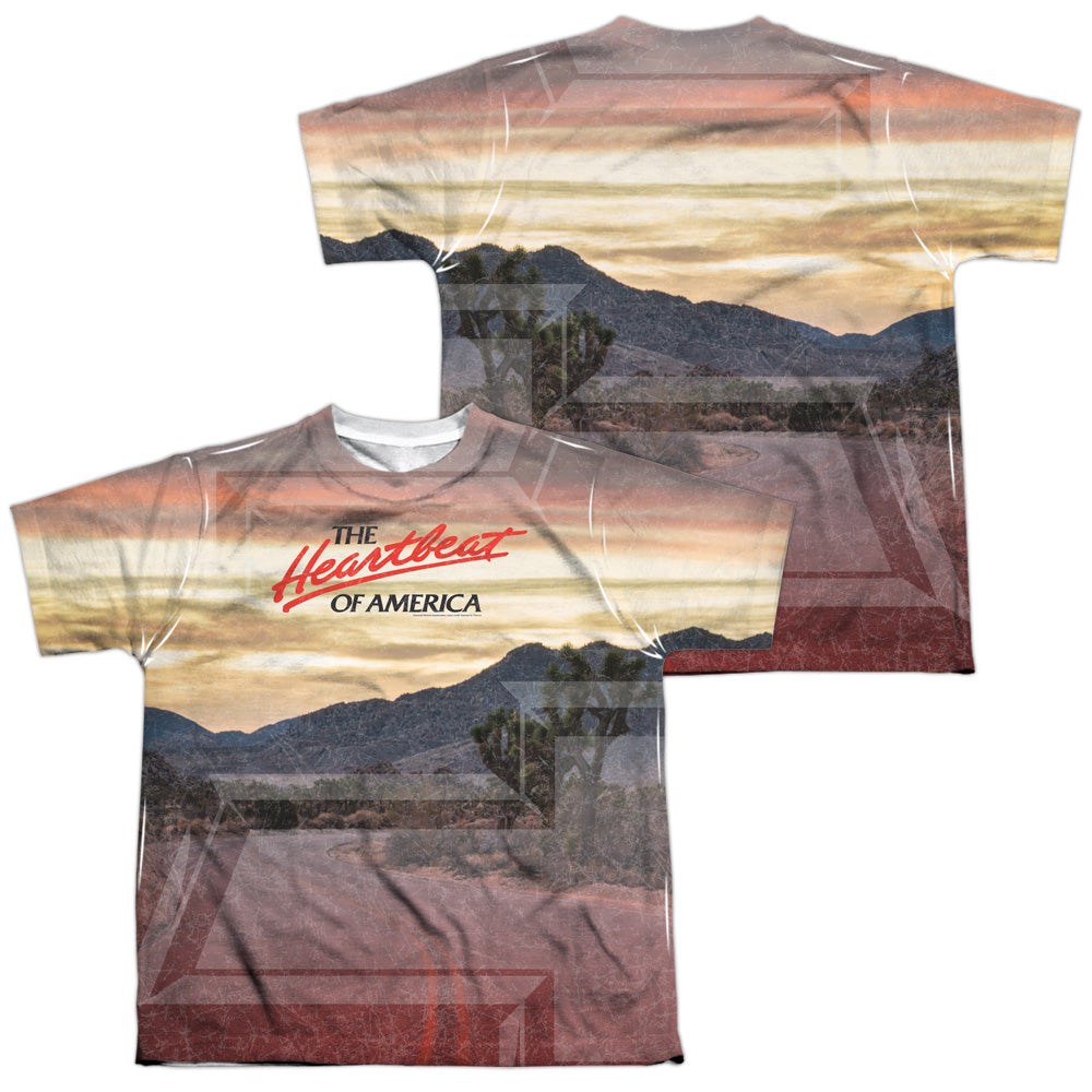 CHEVROLET/HEARTBEAT ROAD (FRONT/BACK PRINT) - S/S YOUTH POLY CREW - MULTI