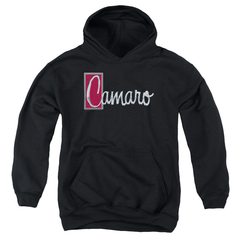 CHEVROLET/CHROME SCRIPT - YOUTH PULLOVER HOODIE - BLACK