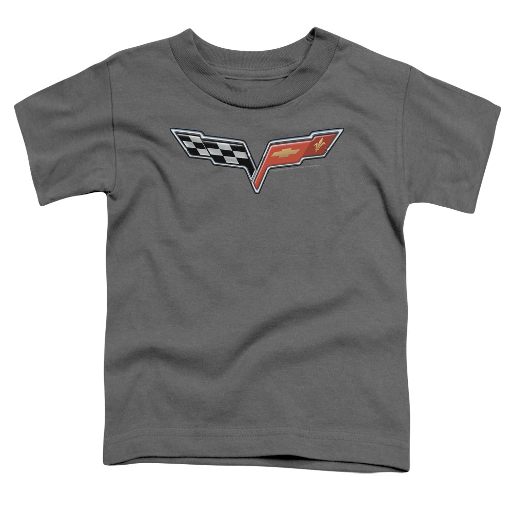 CHEVROLET/THE VETTE MEDALLION - S/S TODDLER TEE - CHARCOAL