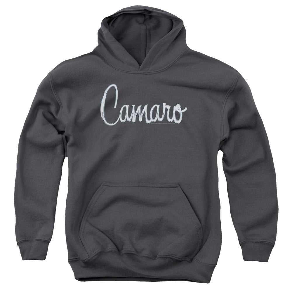 CHEVROLET/CLASSIC CAMARO METAL - YOUTH PULLOVER HOODIE - CHARCOAL