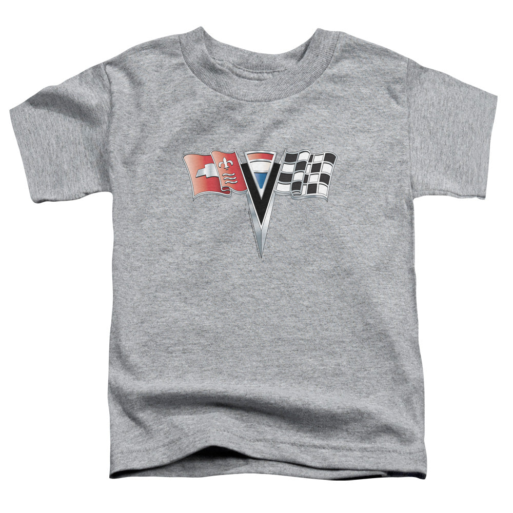 CHEVROLET/2ND GEN VETTE NOSE EMBLEM - S/S TODDLER TEE - ATHLETIC HEATHER