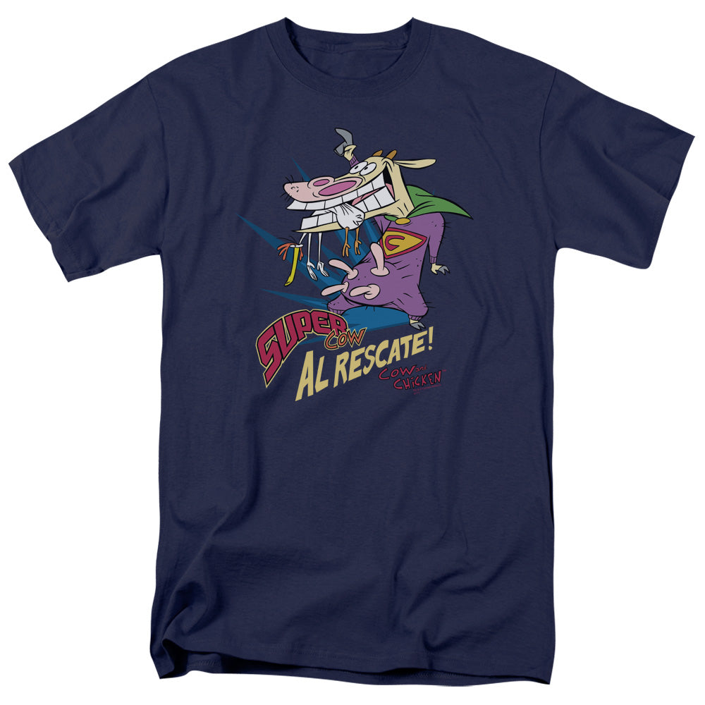 COW AND CHICKEN/SUPER COW - S/S ADULT 18/1 - NAVY