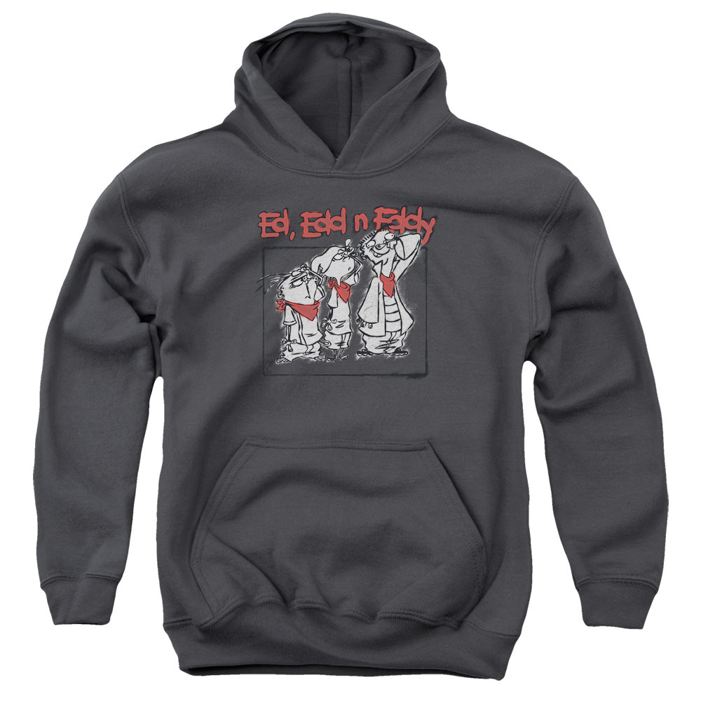 ED EDD N EDDY/STAND BY ME - YOUTH PULLOVER HOODIE - CHARCOAL