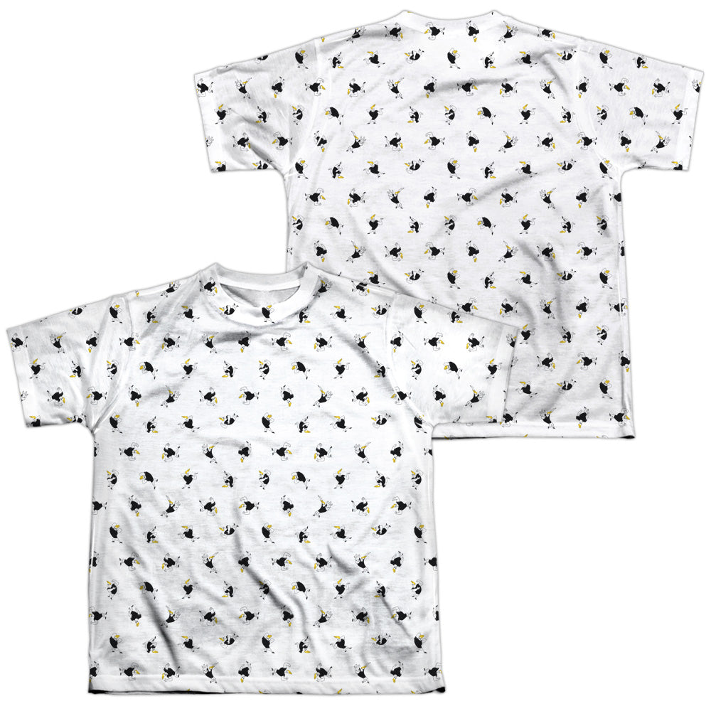 JOHNNY BRAVO/BRAVO ALL OVER (FRONT/BACK PRINT) - S/S YOUTH POLY CREW - MULTI