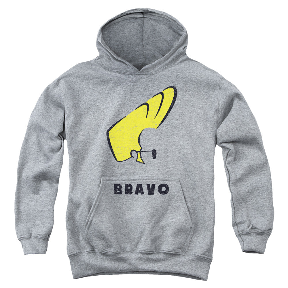 JOHNNY BRAVO/JOHNNY HAIR - YOUTH PULLOVER HOODIE - ATHLETIC HEATHER