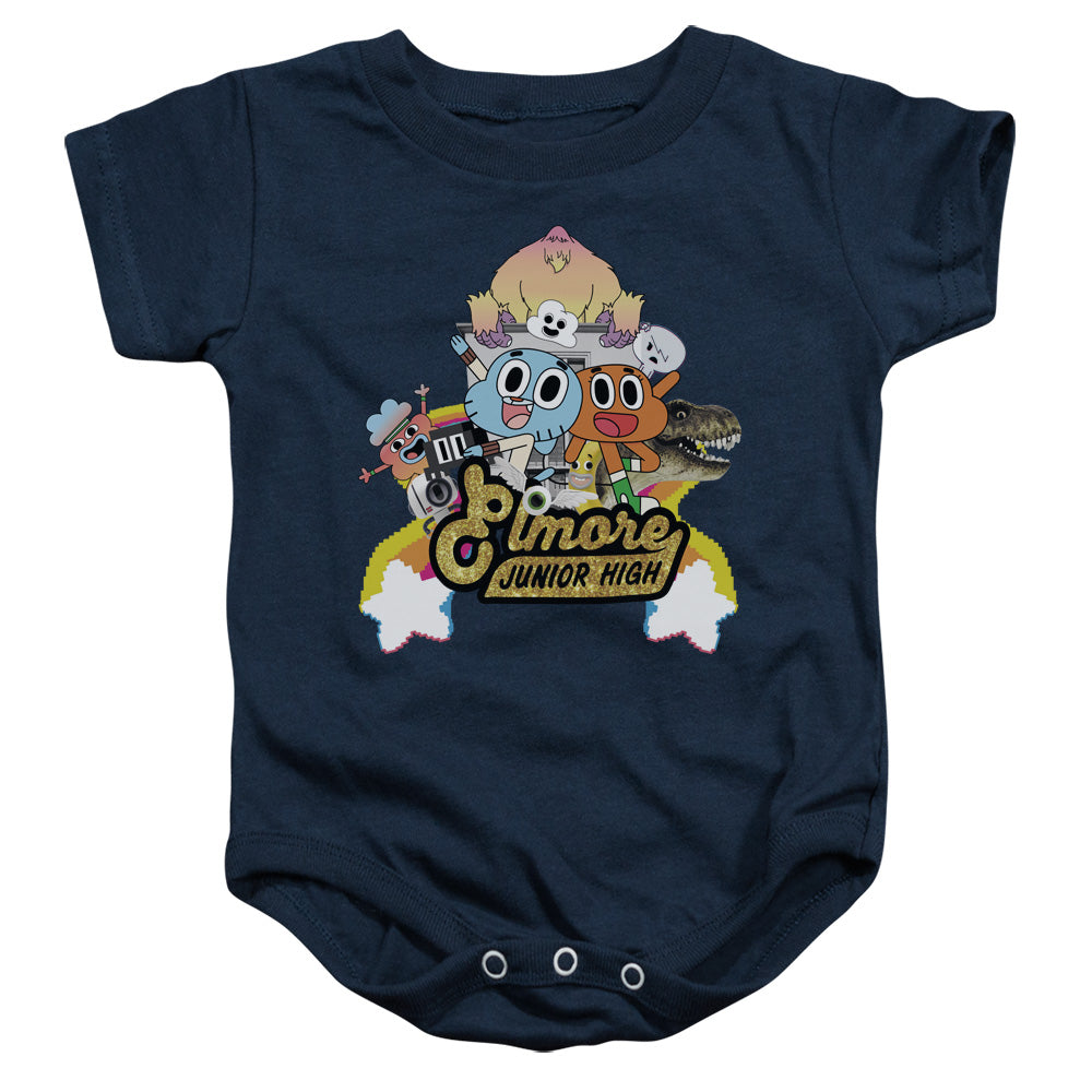 AMAZING WORLD OF GUMBALL/ELMORE JUNIOR HIGH - INFANT SNAPSUIT - NAVY