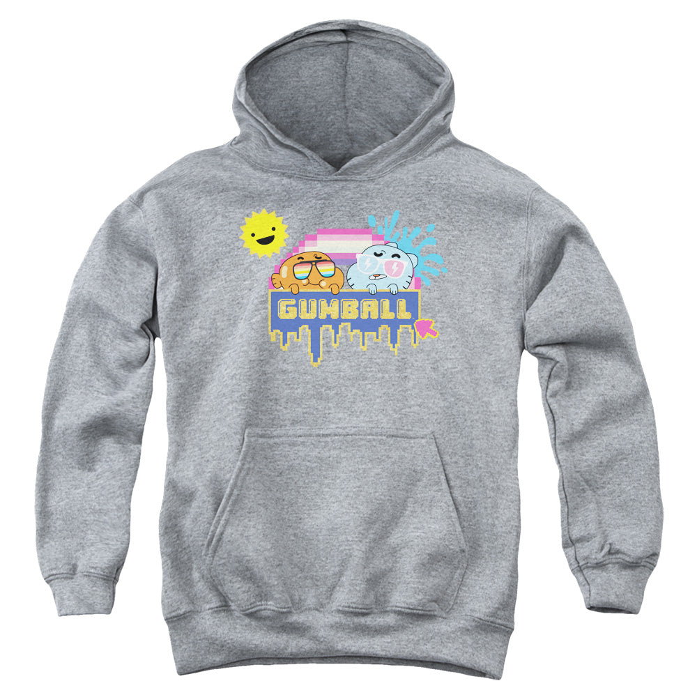 AMAZING WORLD OF GUMBALL/SUNSHINE - YOUTH PULLOVER HOODIE - ATHLETIC HEATHER
