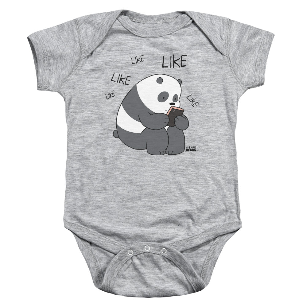 WE BARE BEARS/LIKE LIKE LIKE - INFANT SNAPSUIT - ATHLETIC HEATHER
