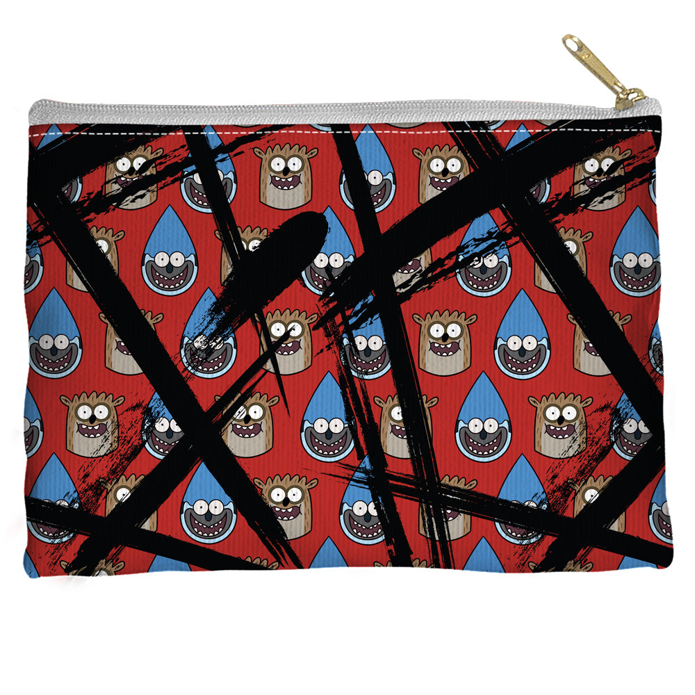 REGULAR SHOW/HEAD CROSSOUT - STRAIGHT BOTTOM ACCESSORY POUCH