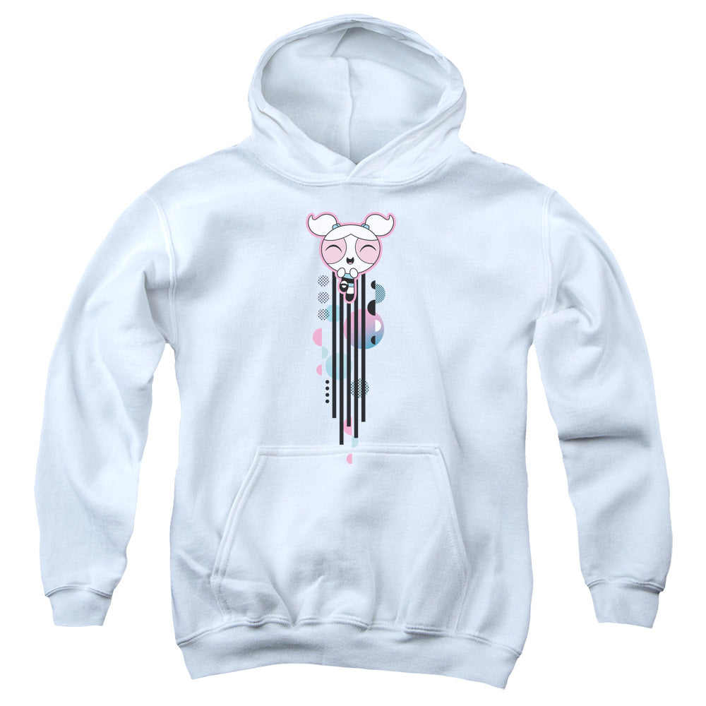 POWERPUFF GIRLS/BUBBLES STREAK - YOUTH PULLOVER HOODIE - WHITE