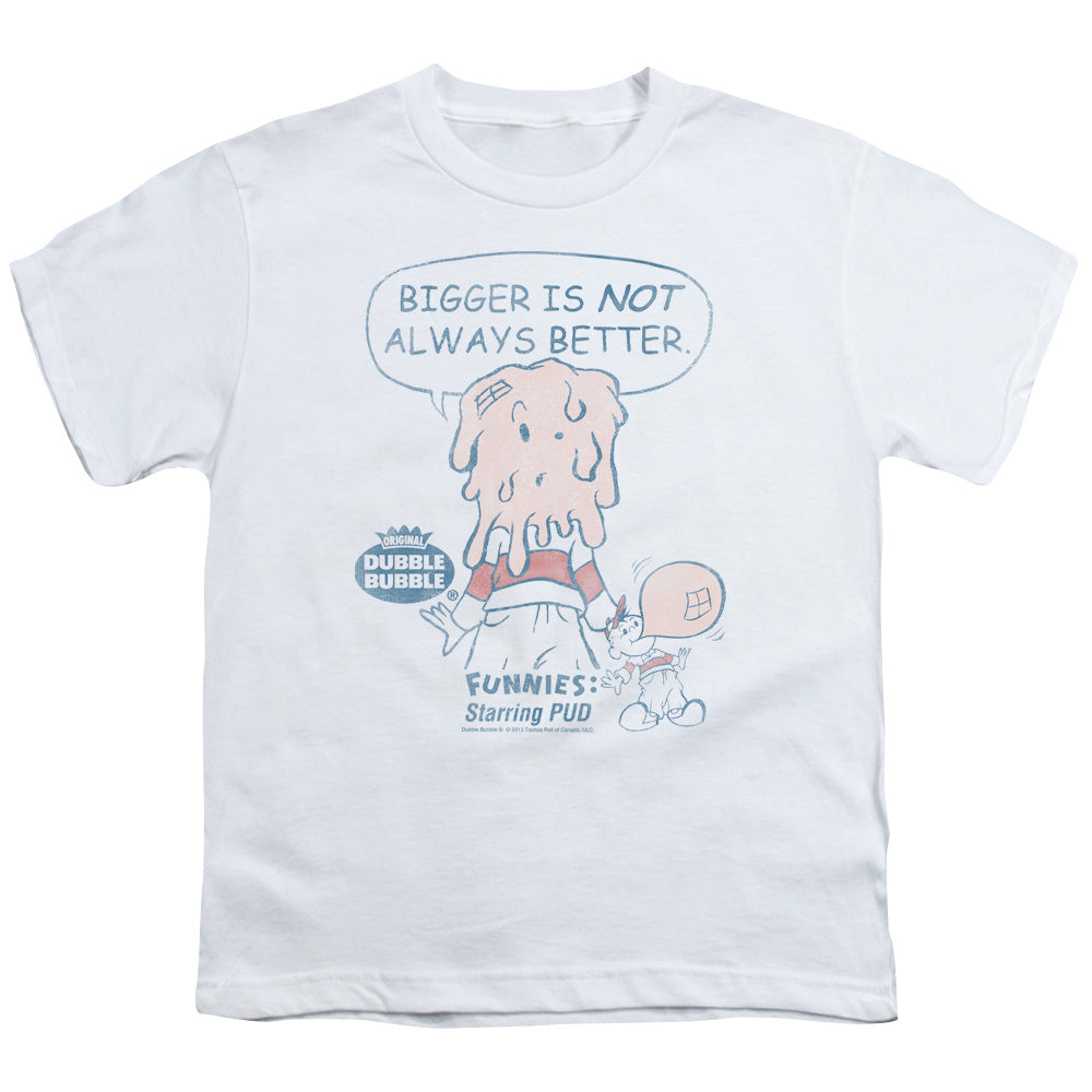 DUBBLE BUBBLE/BIGGER - S/S YOUTH 18/1 - WHITE
