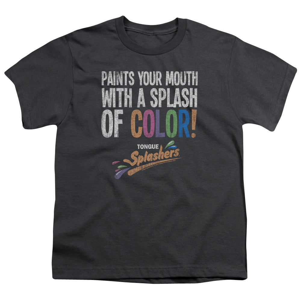DUBBLE BUBBLE/PAINTS YOUR MOUTH - S/S YOUTH 18/1 - CHARCOAL