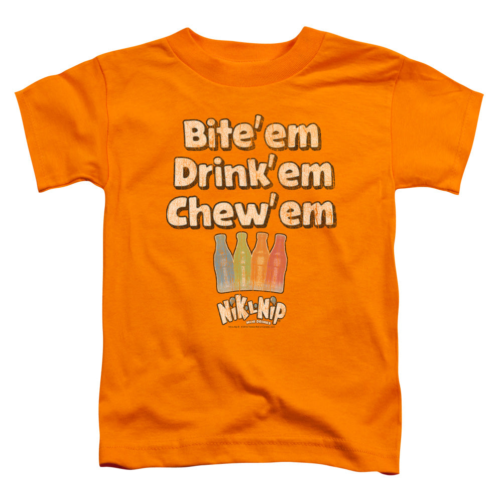 DUBBLE BUBBLE/BITE DRINK CHEW - S/S TODDLER TEE - ORANGE